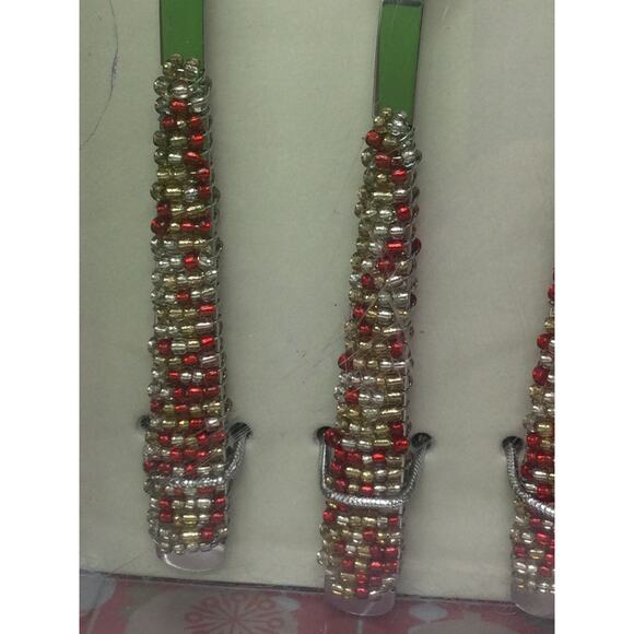 Wild Eye Designs 4 Piece Holiday Beaded Spoon Set NIB - Picture 2 of 3